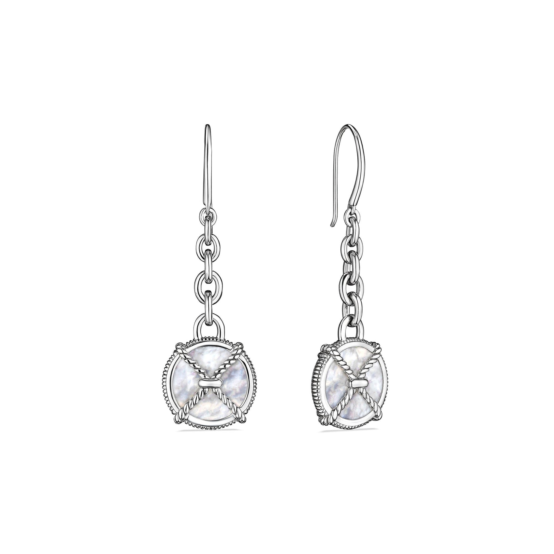 Isola Linear Drop Earrings with Mother of Pearl