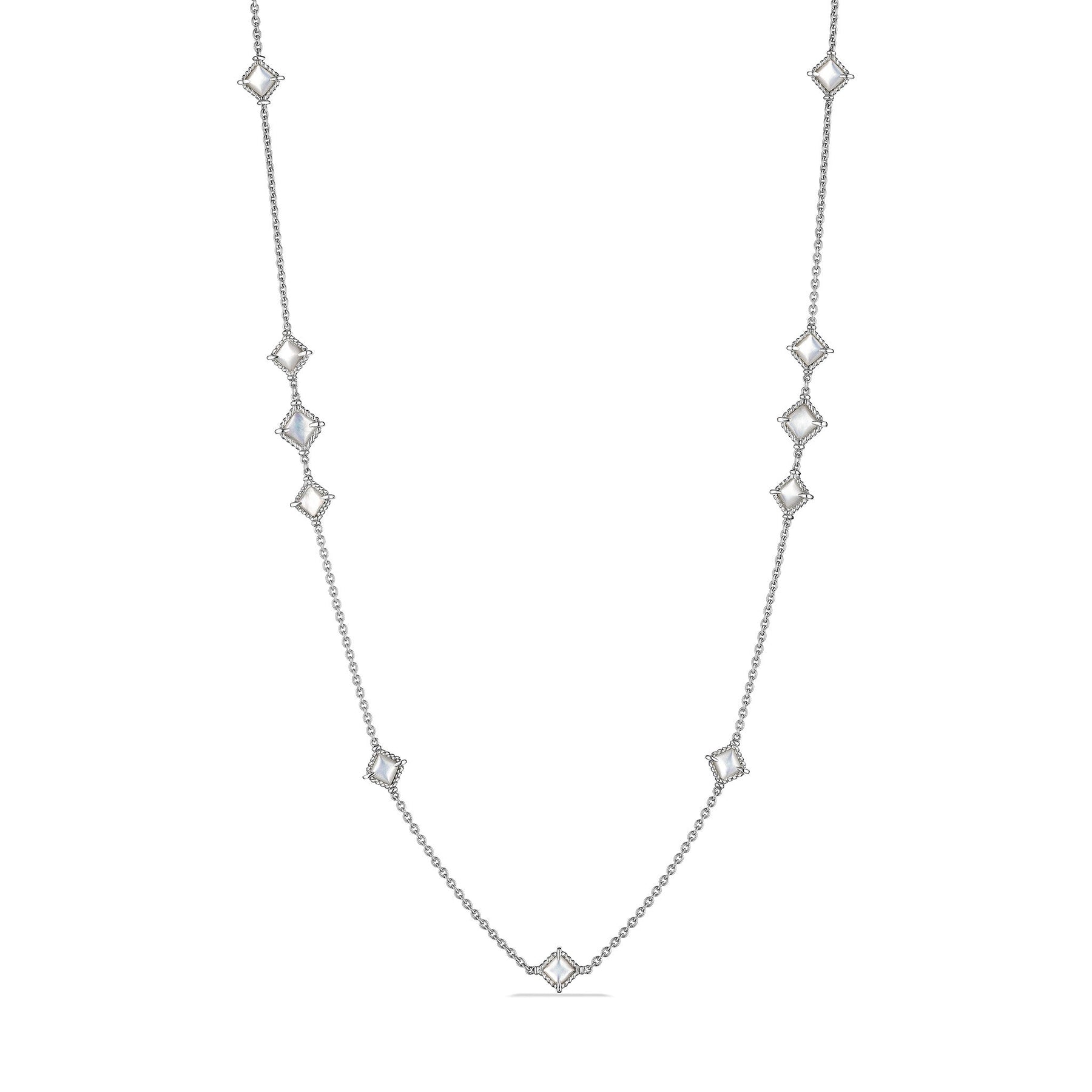 Isola Long Multi Station Necklace with Mother of Pearl