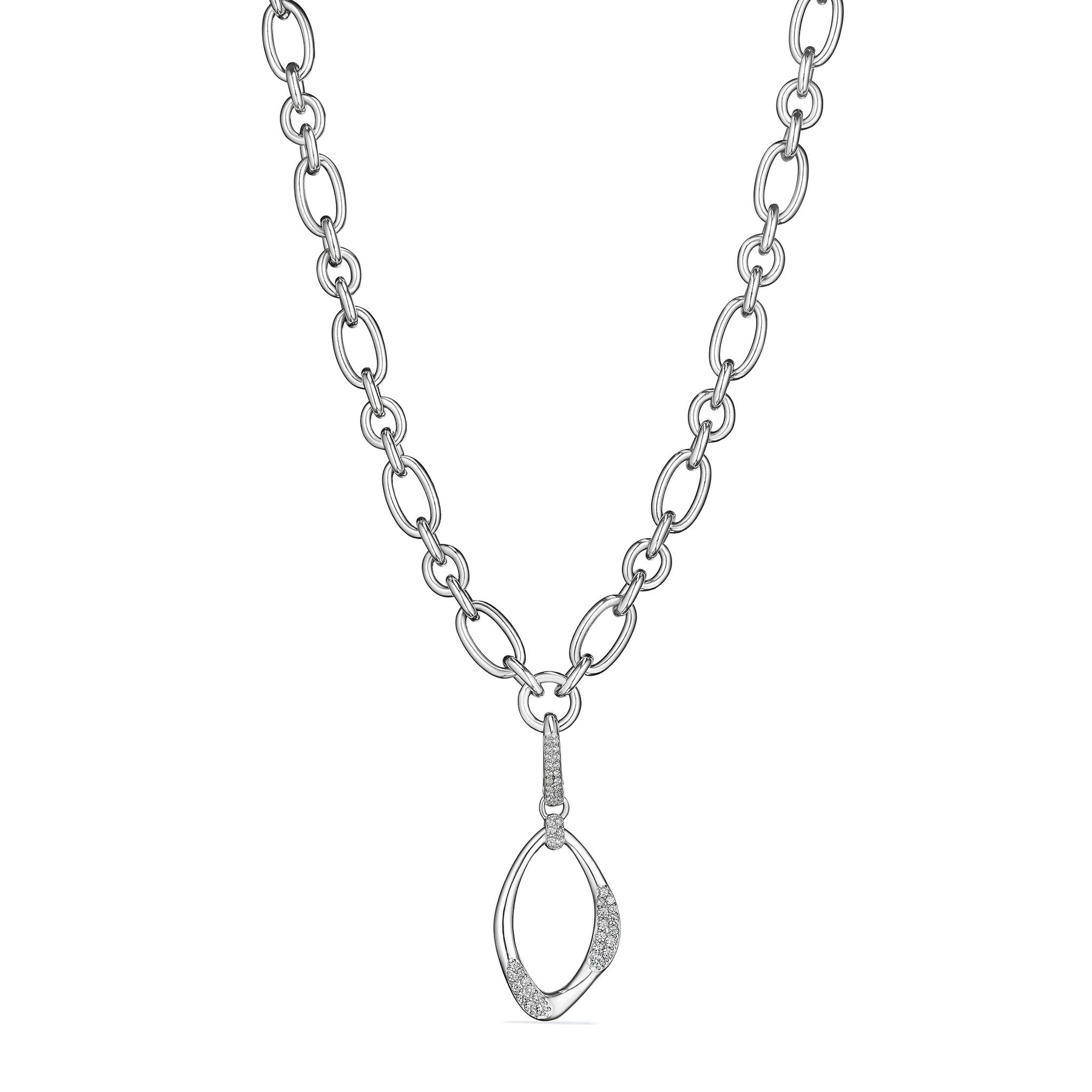 Gaia Toggle Necklace with Diamonds