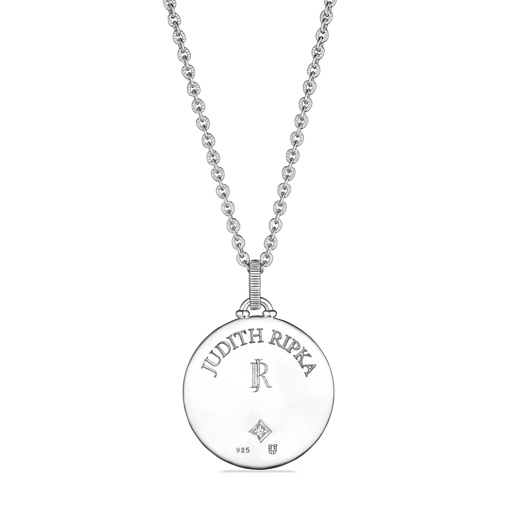 Little Luxuries Long Moon Phase Medallion Necklace with Diamonds and 18K Gold