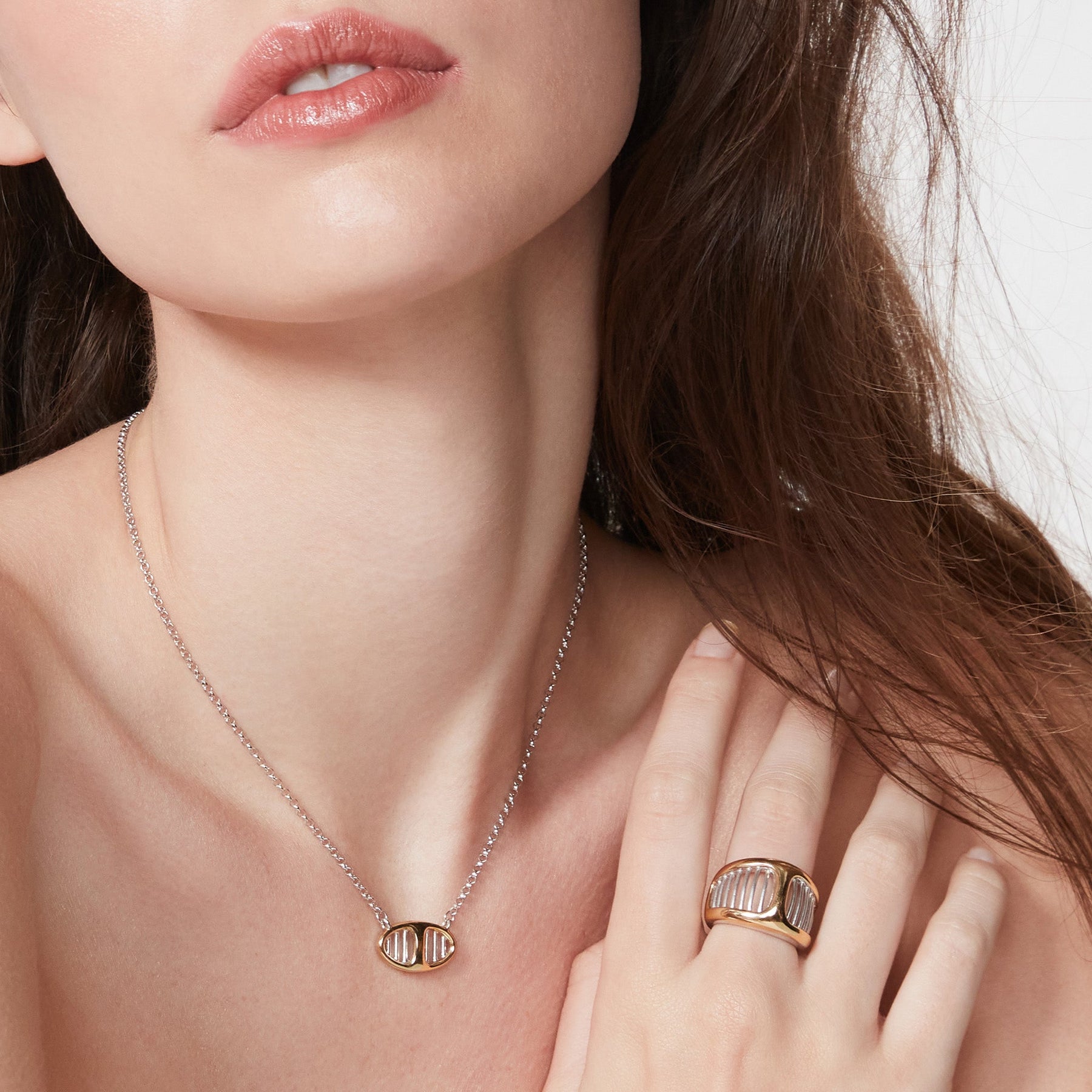 Cielo Necklace with 18K Gold