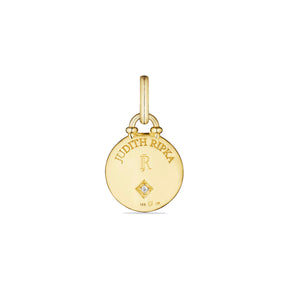 Little Luxuries Sun and Moon Medallion with Diamonds in 18K