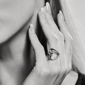 Eros Open Heart Ring with Diamonds