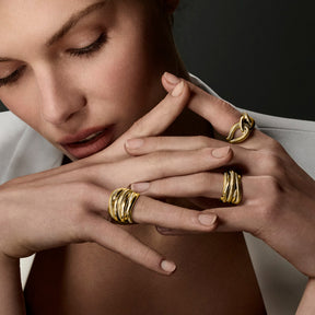 Eternity Seven Band Highway Ring in 18K