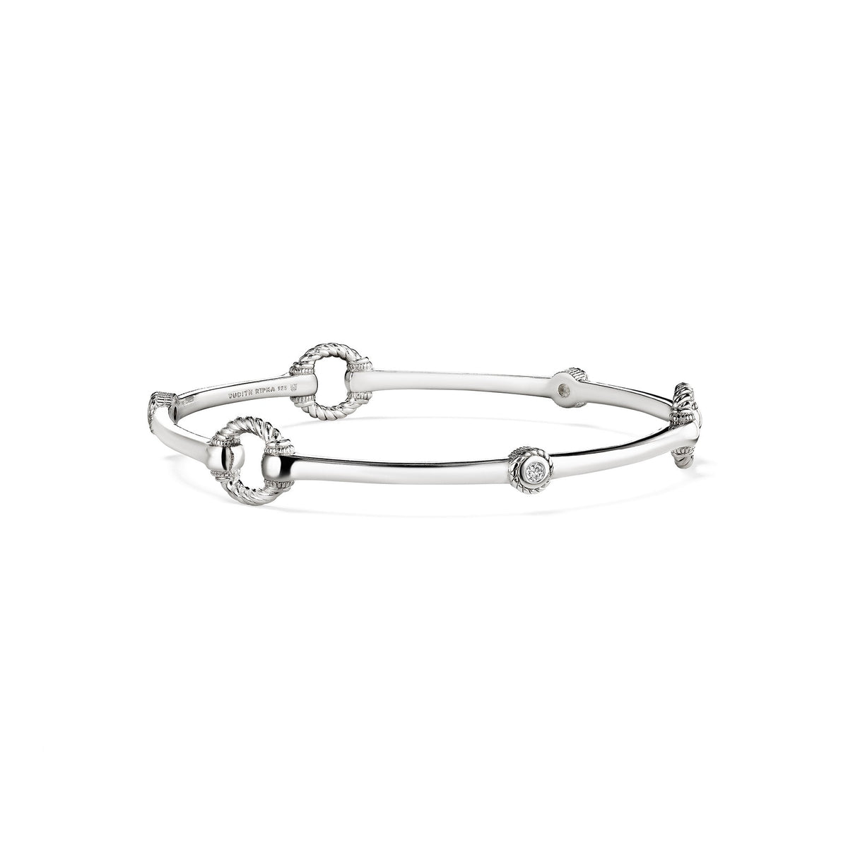 Vienna Stack Bangle with Diamonds