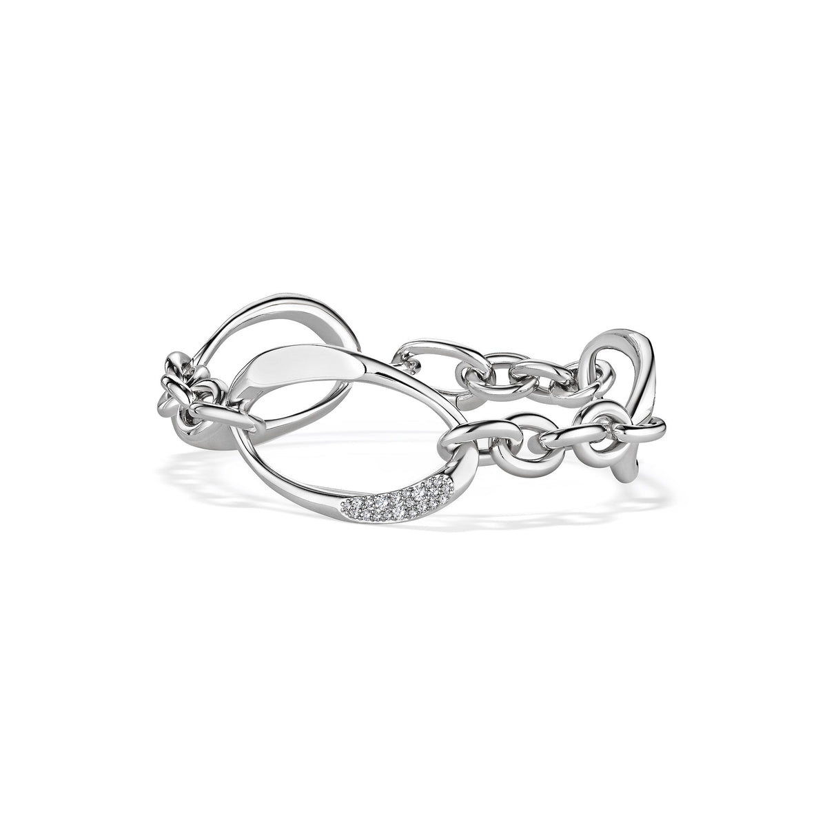 Gaia Link Bracelet with Diamonds