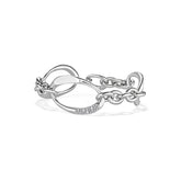 Gaia Link Bracelet with Diamonds