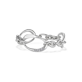 Gaia Link Bracelet with Diamonds