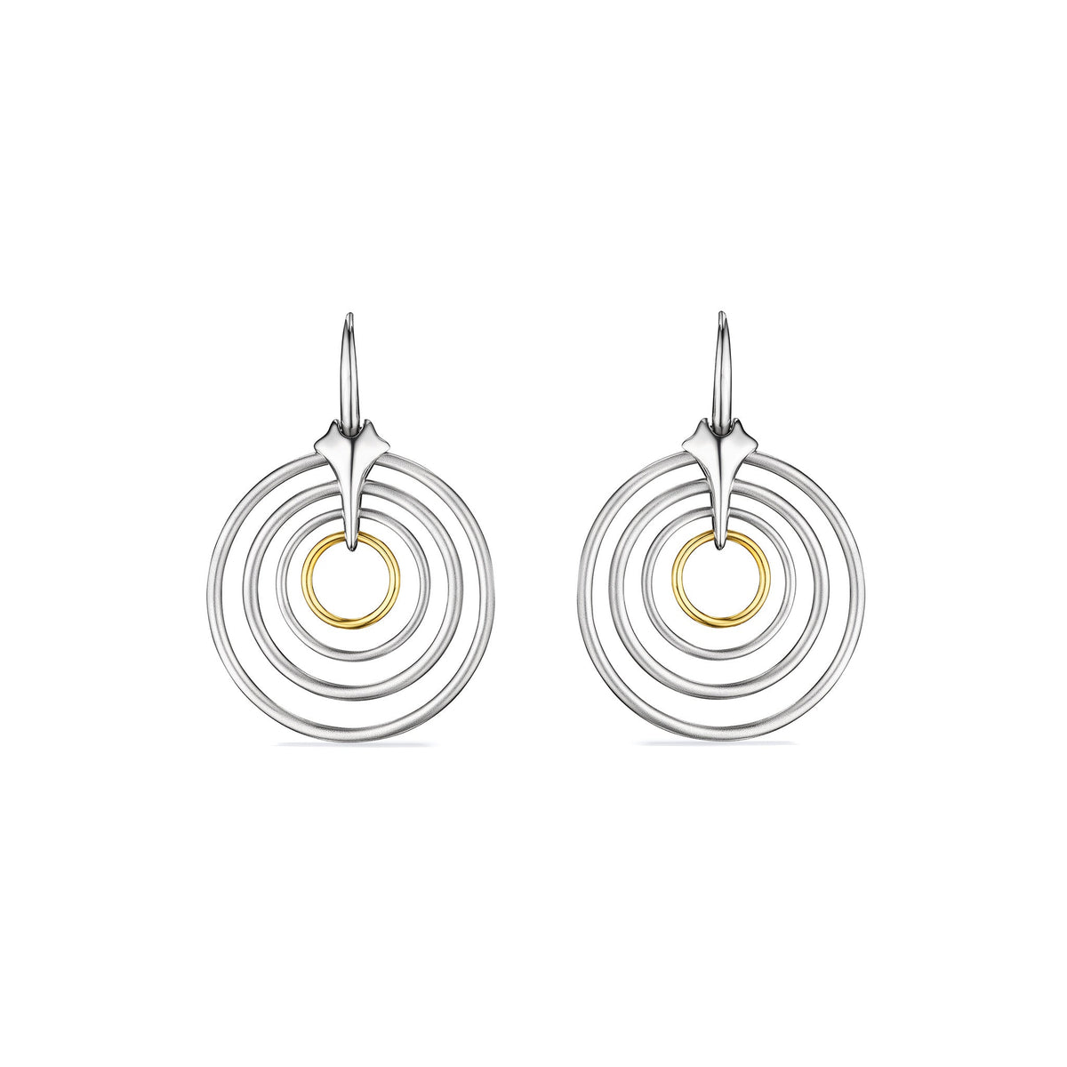 Cielo Multi Drop Hoop Earrings with 18K Gold