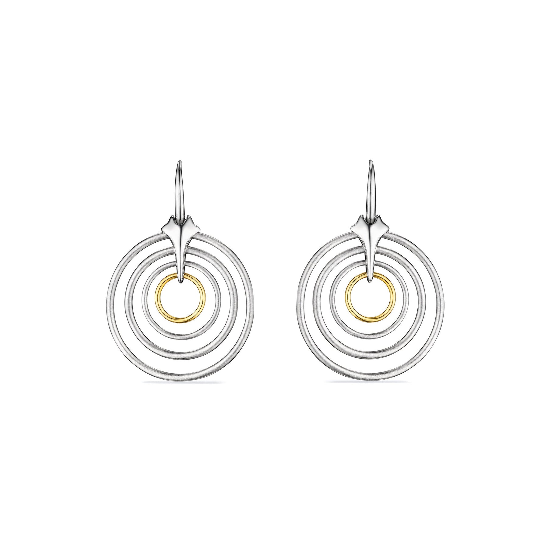 Cielo Multi Drop Hoop Earrings with 18K Gold