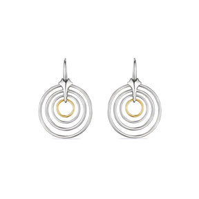 Cielo Multi Drop Hoop Earrings with 18K Gold