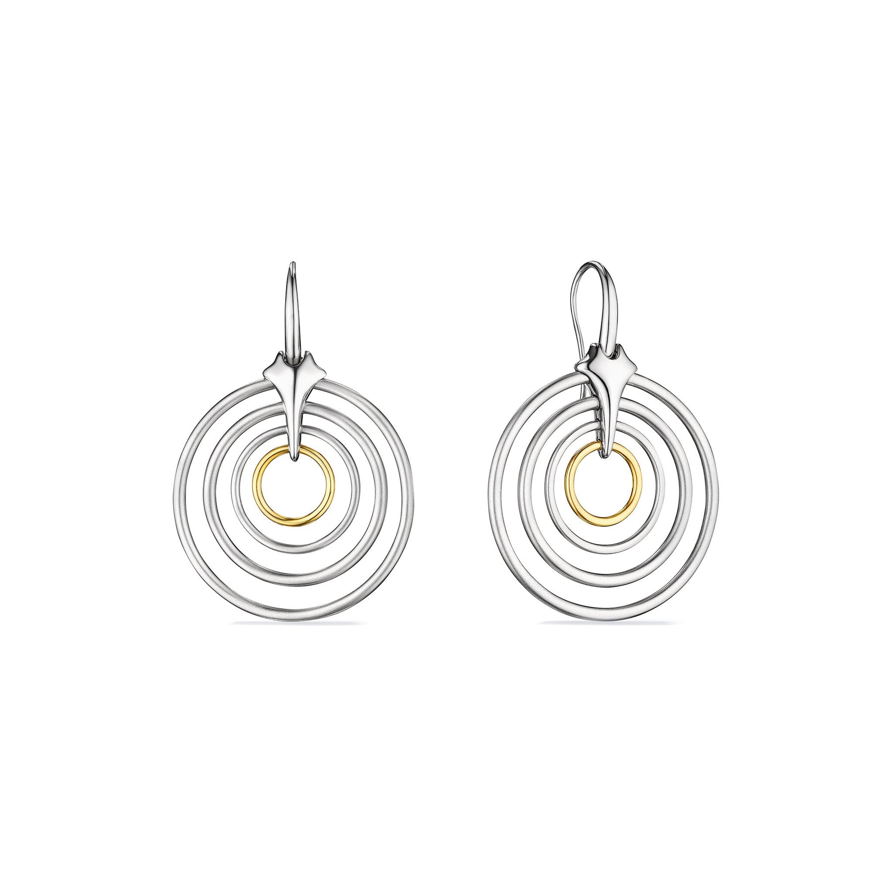 Cielo Multi Drop Hoop Earrings with 18K Gold