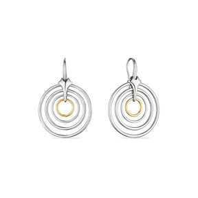Cielo Multi Drop Hoop Earrings with 18K Gold