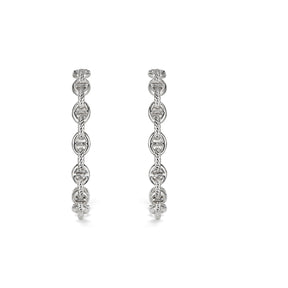 Vienna Chain Link Hoop Earrings
