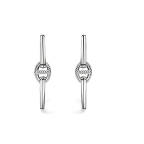 Vienna Single Link Hoop Earrings
