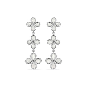 Jardin Triple Drop Earrings with Mother of Pearl