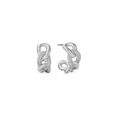 Eternity Interlocking Link Hoop Earrings with Diamonds