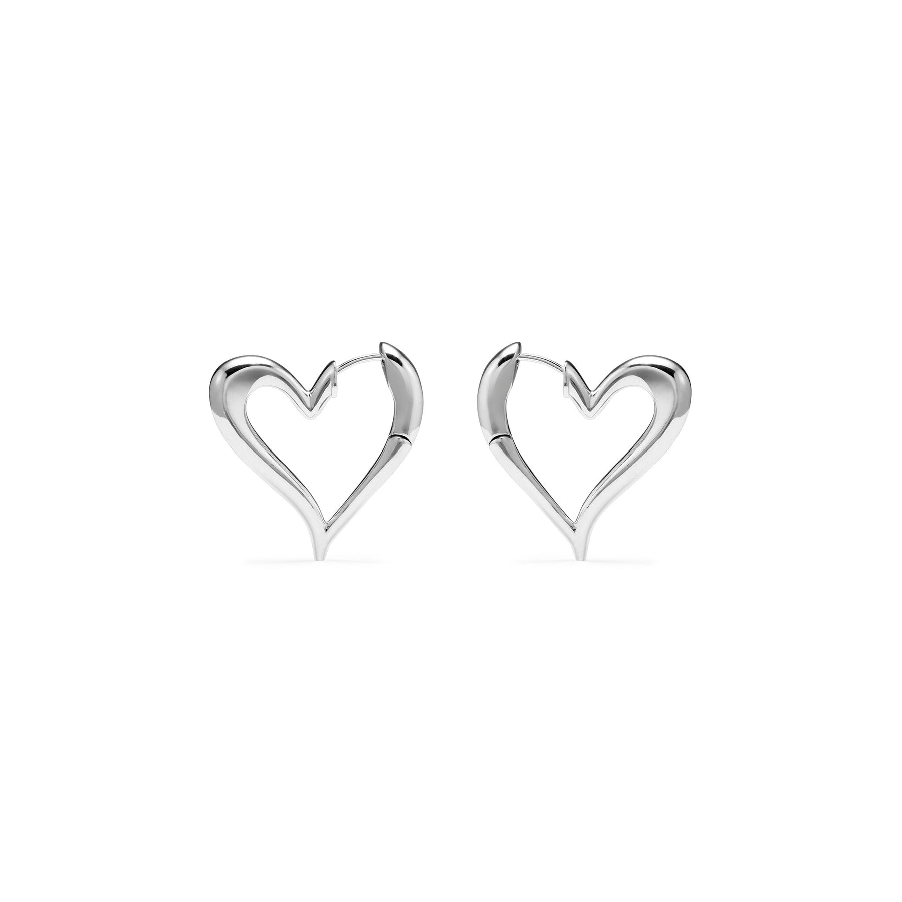 Eros Open Heart Hoop Earrings