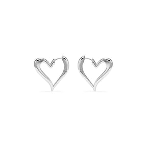 Eros Open Heart Hoop Earrings