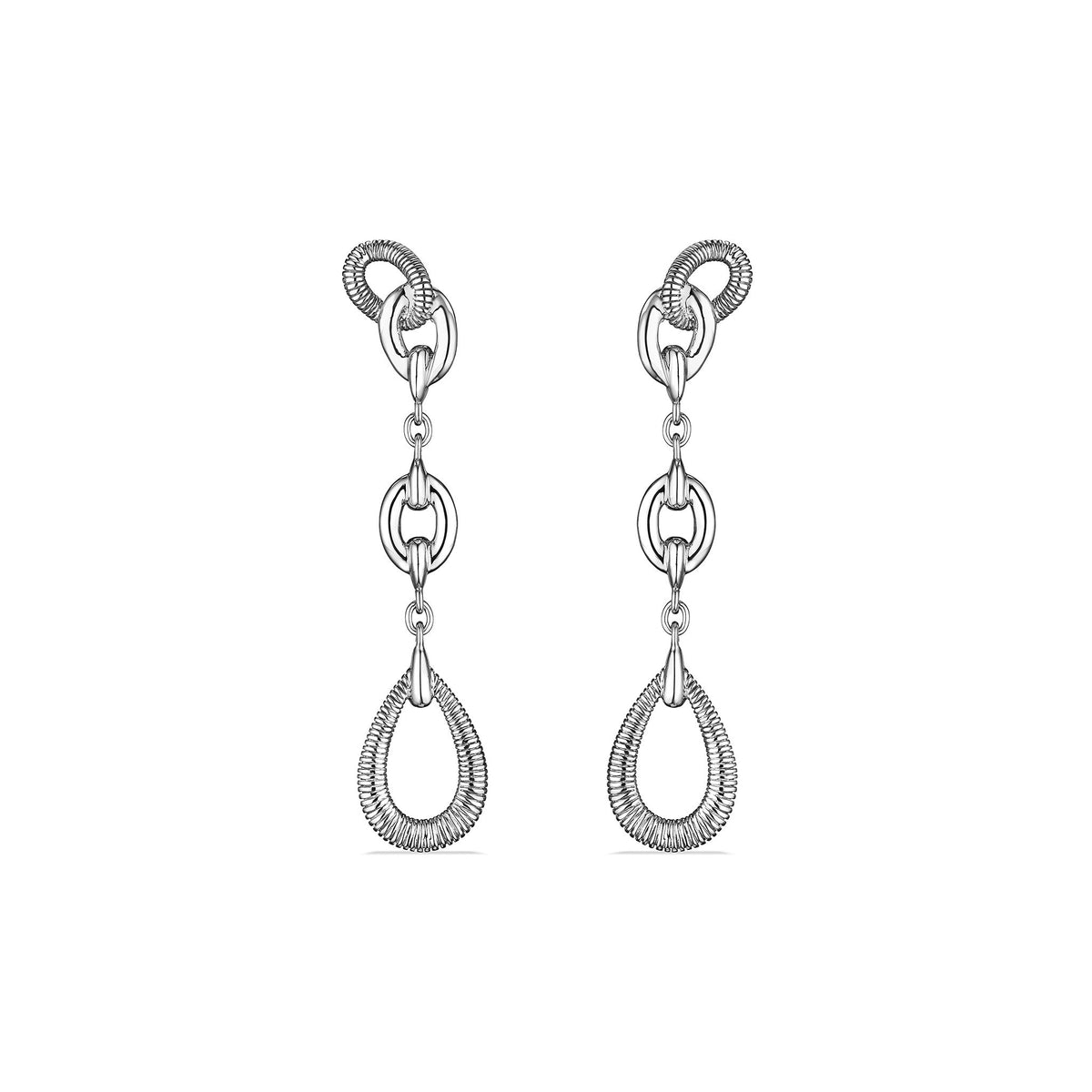 Eternity Linear Link Drop Earrings