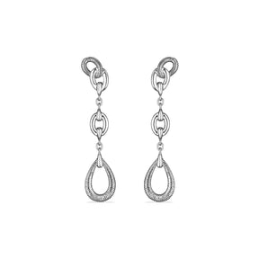 Eternity Linear Link Drop Earrings