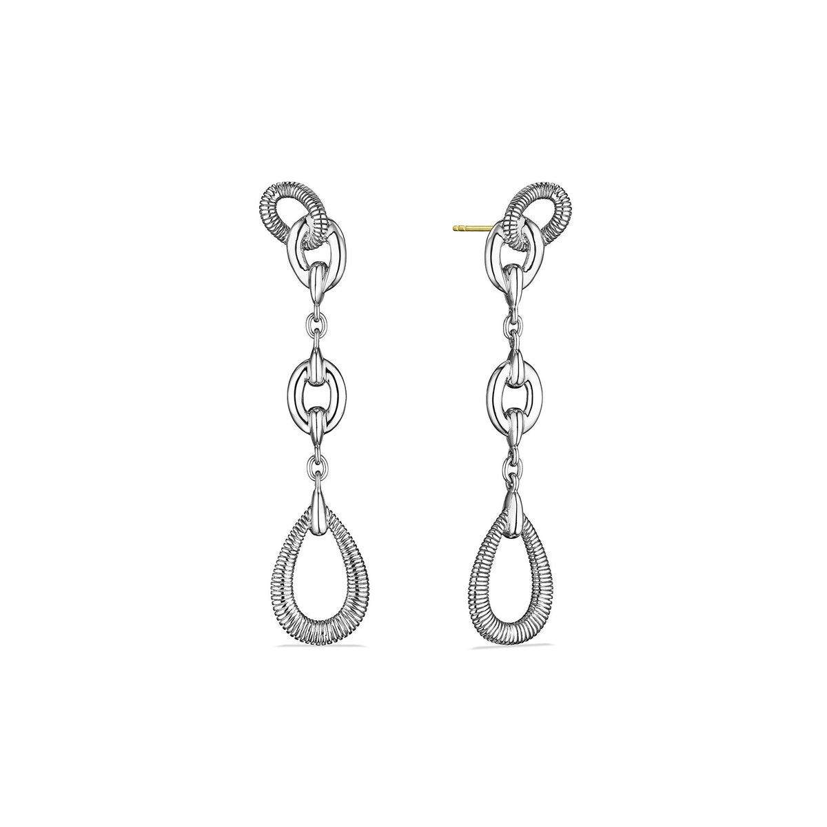 Eternity Linear Link Drop Earrings