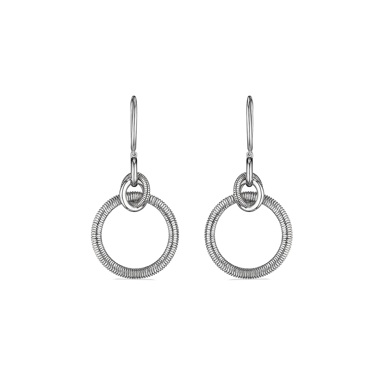 Eternity Interlocking Knot Drop Hoop Earrings