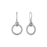 Eternity Interlocking Knot Drop Hoop Earrings