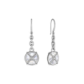 Isola Linear Drop Earrings with Mother of Pearl