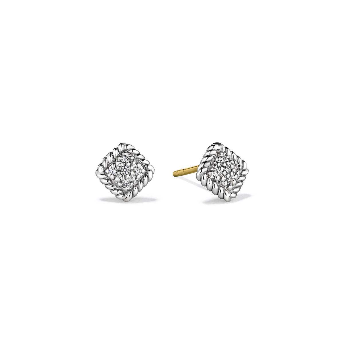 Isola Stud Earrings with Diamonds