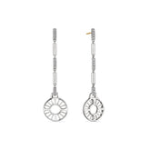 Cielo Linear Drop Earrings with Diamonds