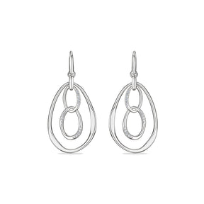 Gaia Drop Earrings with Diamonds