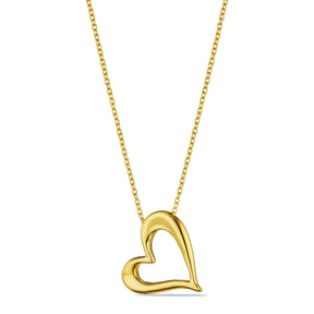 Eros Open Heart Necklace in 18K