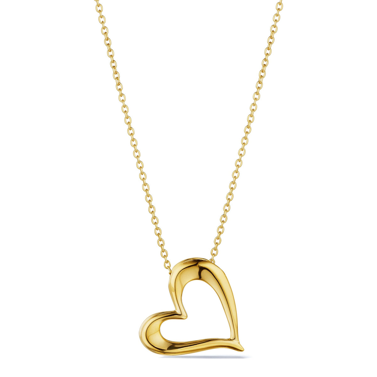 Eros Open Heart Necklace in 18K