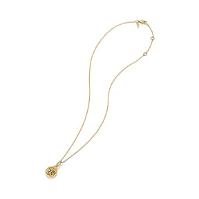 Little Luxuries Butterfly Medallion Necklace with Blue Sapphire and Diamonds in 18K