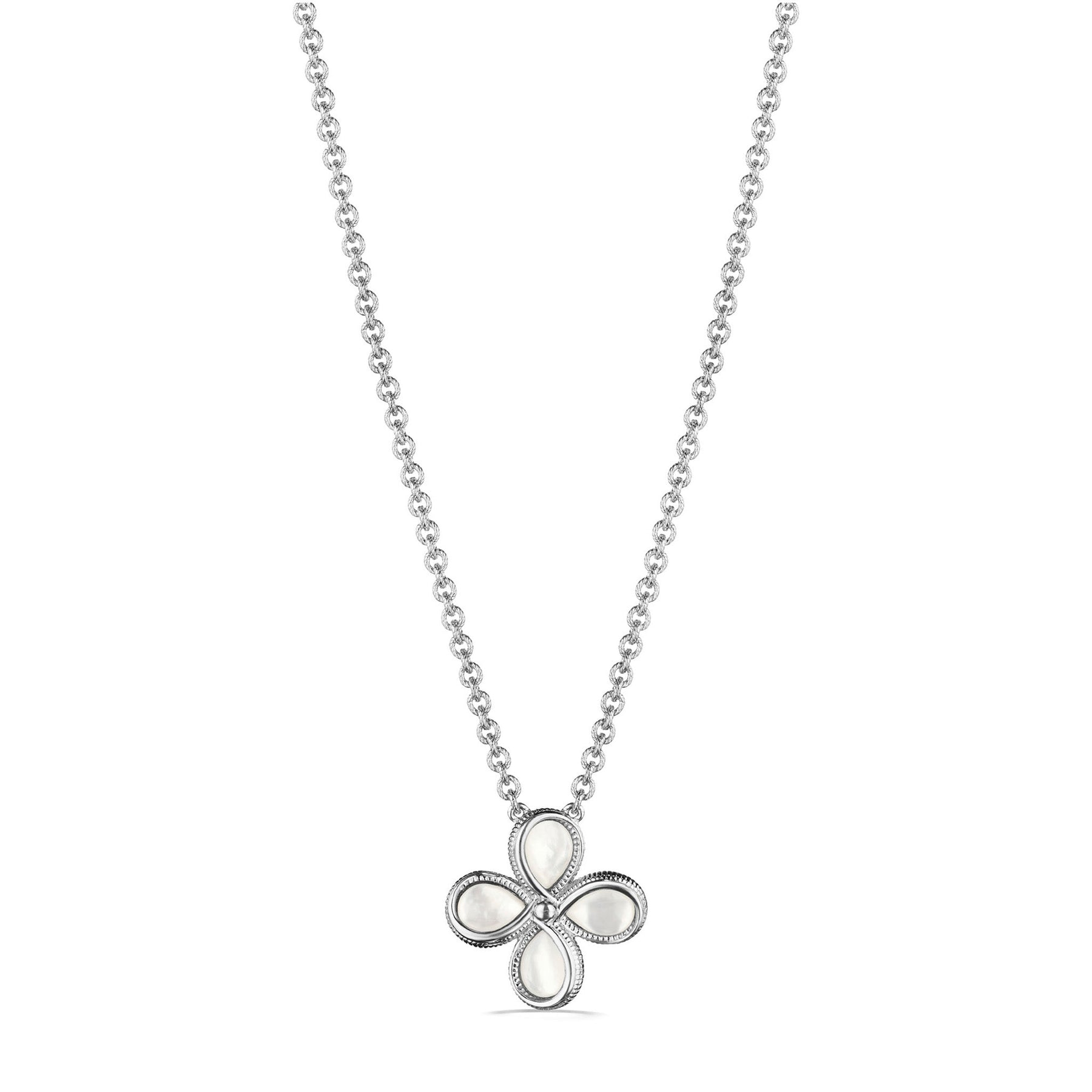 Jardin Flower Pendant Necklace with Mother of Pearl