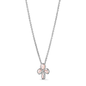 Jardin Flower Pendant Necklace with Pink Mother of Pearl