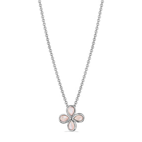 Jardin Flower Pendant Necklace with Pink Mother of Pearl