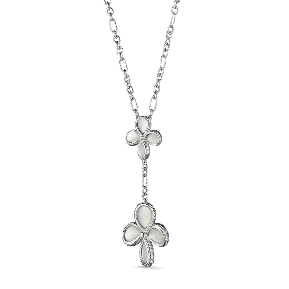 Jardin Floral Drop Necklace with Mother of Pearl