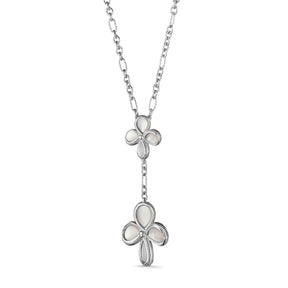 Jardin Floral Drop Necklace with Mother of Pearl