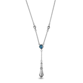 Adrienne Drop Necklace with London Blue Topaz and Diamonds