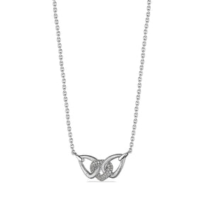 Eternity Interlocking Link Necklace with Diamonds