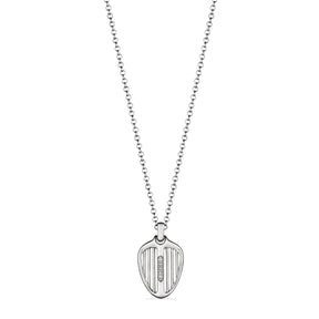 Cielo Shield Pendant Necklace with Diamonds