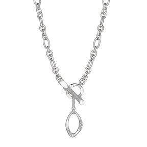 Gaia Toggle Necklace with Diamonds