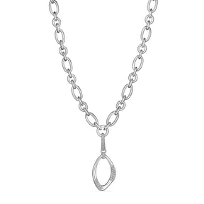 Gaia Toggle Necklace with Diamonds