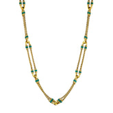 Ocean Reef Statement Necklace with Green Chalcedony in 18K Gold Vermeil