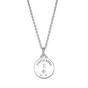 Little Luxuries Evil Eye Heart Medallion Necklace with Diamonds and 18K Gold