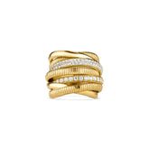 Eternity Seven Band Highway Ring with Diamonds in 18K