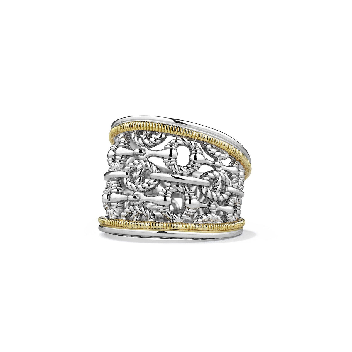 Vienna Wide Band Ring with 18K Gold