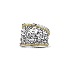 Vienna Wide Band Ring with 18K Gold